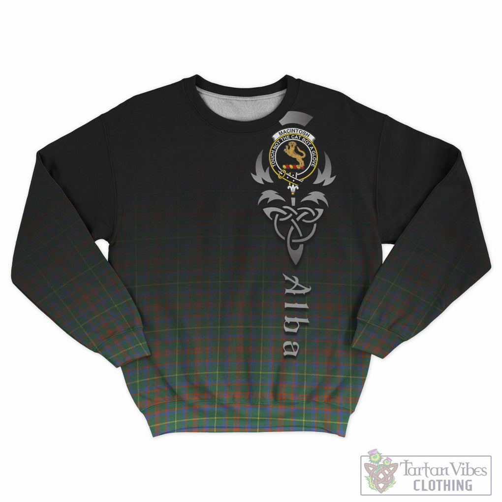 Tartan Vibes Clothing MacIntosh Hunting Ancient Tartan Sweatshirt Featuring Alba Gu Brath Family Crest Celtic Inspired