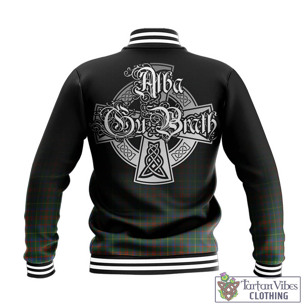 Tartan Vibes Clothing MacIntosh Hunting Ancient Tartan Baseball Jacket Featuring Alba Gu Brath Family Crest Celtic Inspired