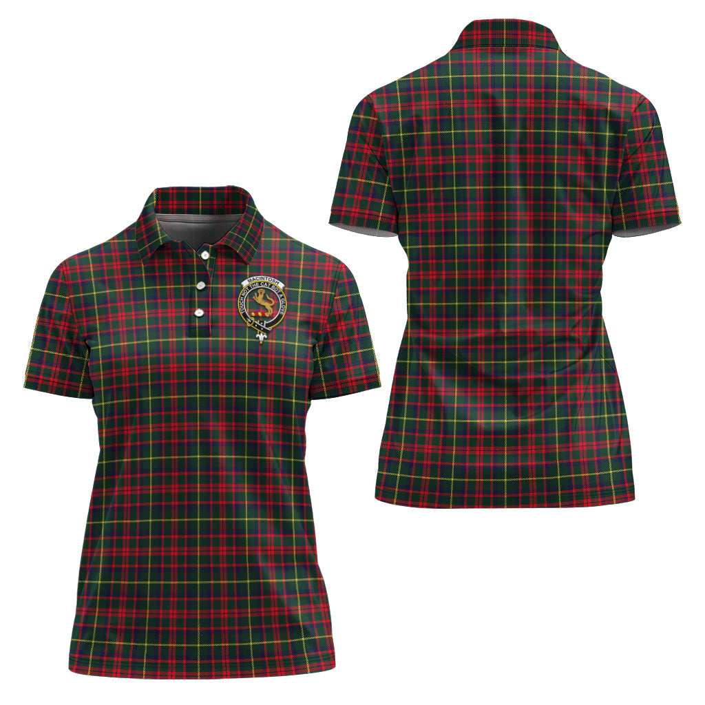 macintosh-hunting-modern-tartan-polo-shirt-with-family-crest-for-women