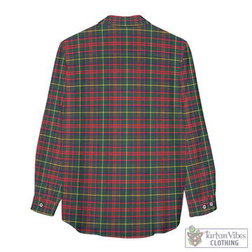 MacIntosh Hunting Modern Tartan Women's Casual Shirt with Family Crest