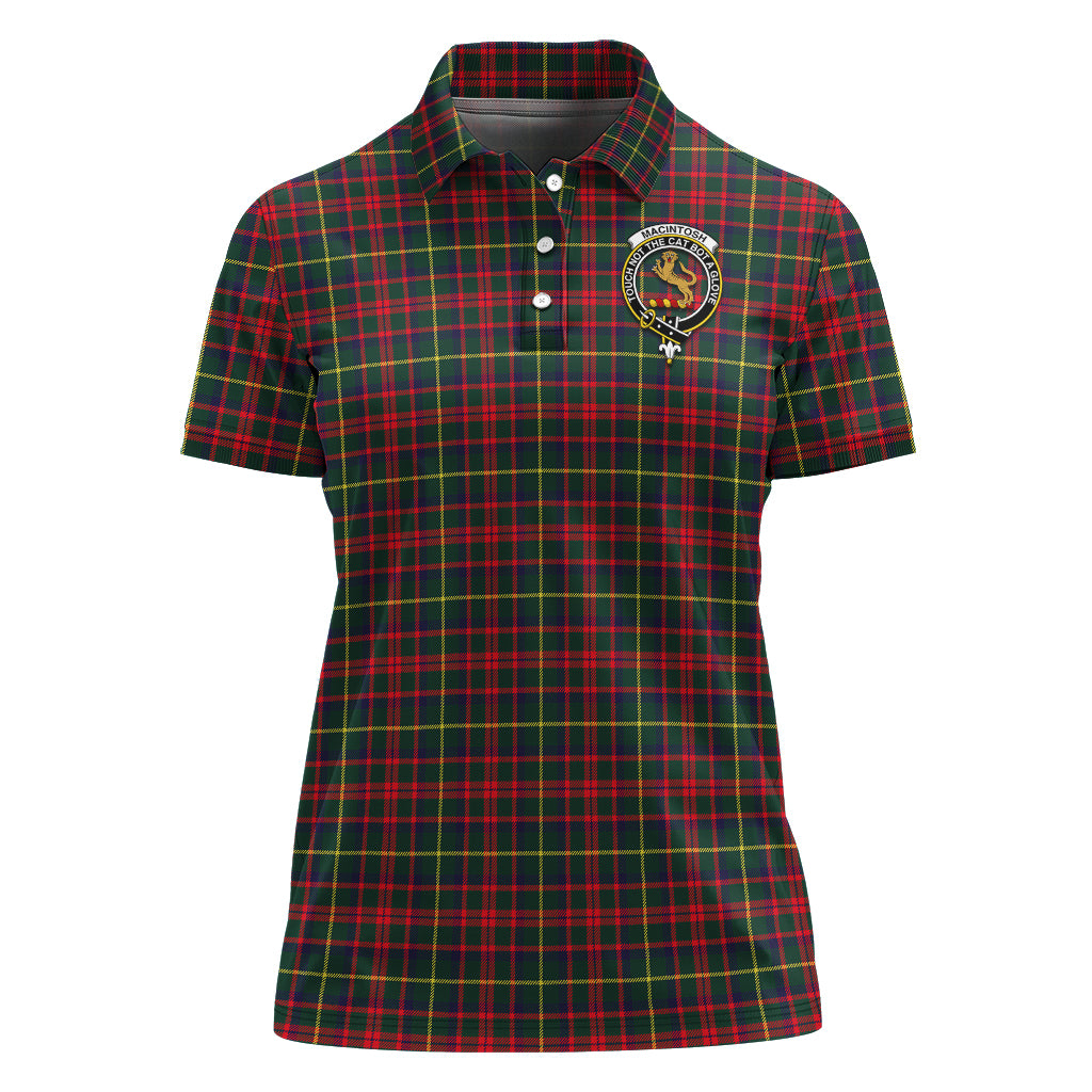 macintosh-hunting-modern-tartan-polo-shirt-with-family-crest-for-women