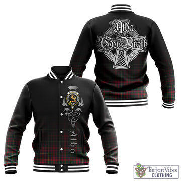 MacIntosh Hunting Modern Tartan Baseball Jacket Featuring Alba Gu Brath Family Crest Celtic Inspired