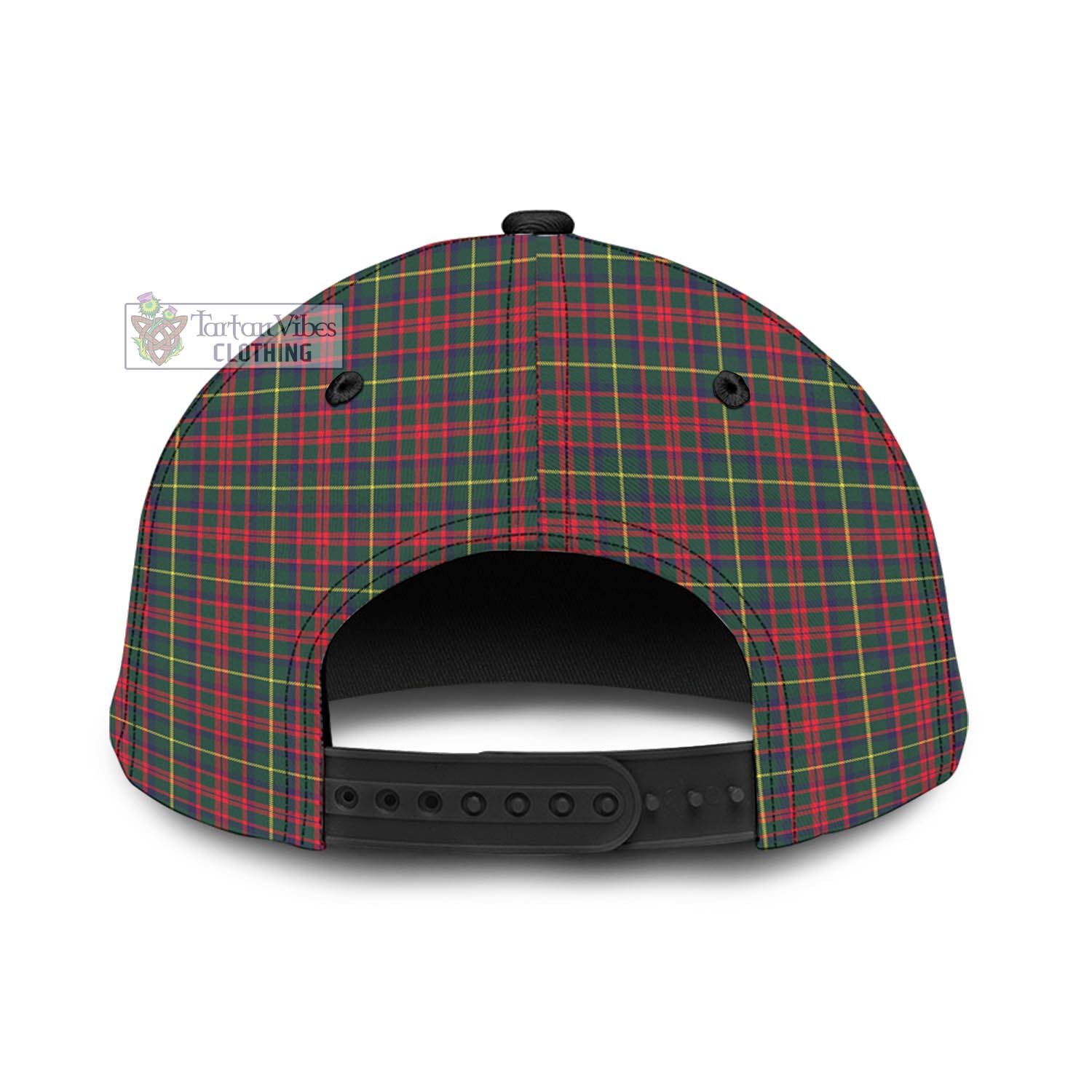 Tartan Vibes Clothing MacIntosh Hunting Modern Tartan Classic Cap with Family Crest In Me Style