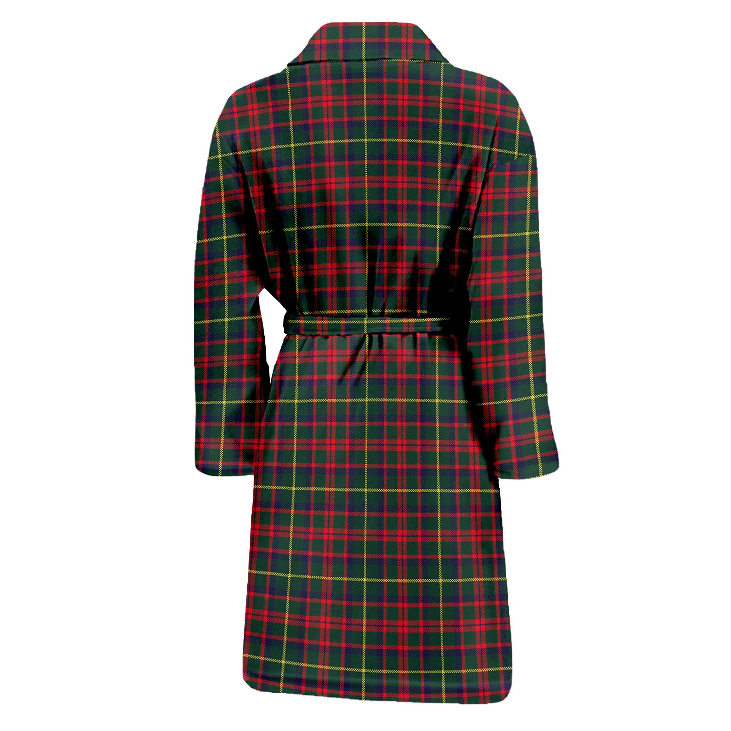 MacIntosh Hunting Modern Tartan Bathrobe with Family Crest - Tartan Vibes Clothing