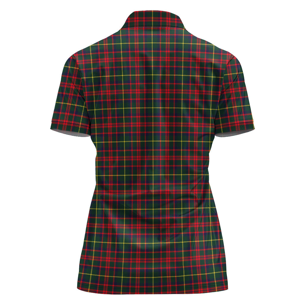 macintosh-hunting-modern-tartan-polo-shirt-with-family-crest-for-women