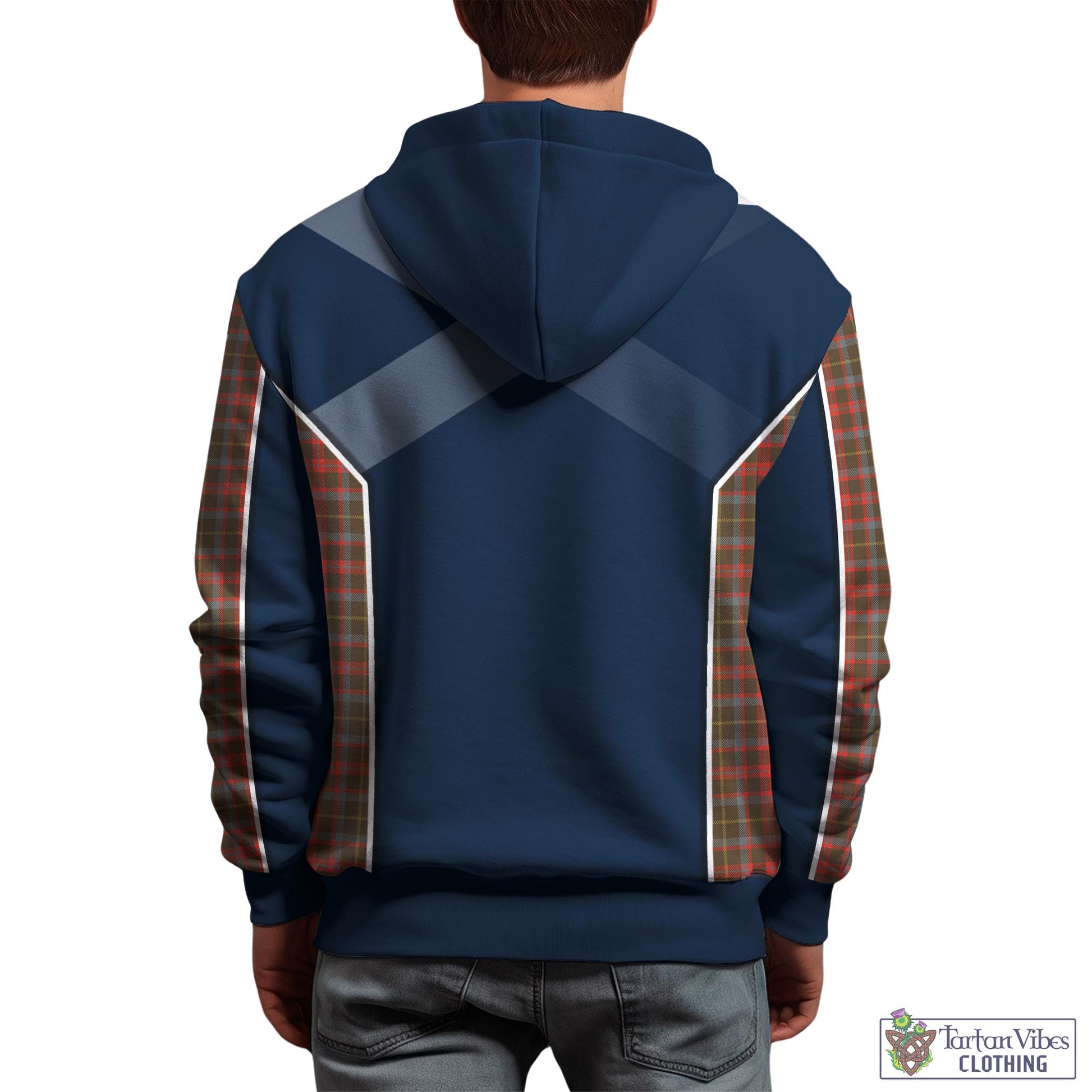 Tartan Vibes Clothing MacIntosh Hunting Weathered Tartan Hoodie with Family Crest and Scottish Thistle Vibes Sport Style