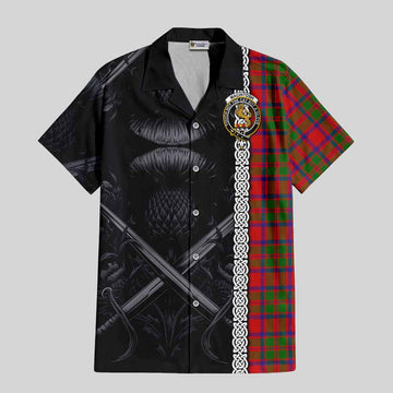 MacIntosh (McIntosh) Tartan Hawaiian Shirt with Family Crest Cross Sword Thistle Celtic Vibes Kid - Tartan Vibes Clothing