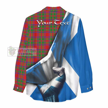 MacIntosh (McIntosh) Tartan Women's Casual Shirt with Family Crest Scotland Patriotic Style