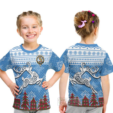 MacIntosh (McIntosh) Clan Christmas Kid T-Shirt Celtic Reindeer Style