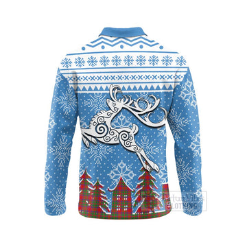 MacIntosh (McIntosh) Clan Christmas Long Sleeve Polo Shirt Celtic Reindeer Style - Tartan Vibes Clothing