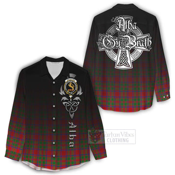 MacIntosh (McIntosh) Tartan Women's Casual Shirt Featuring Alba Gu Brath Family Crest Celtic Inspired