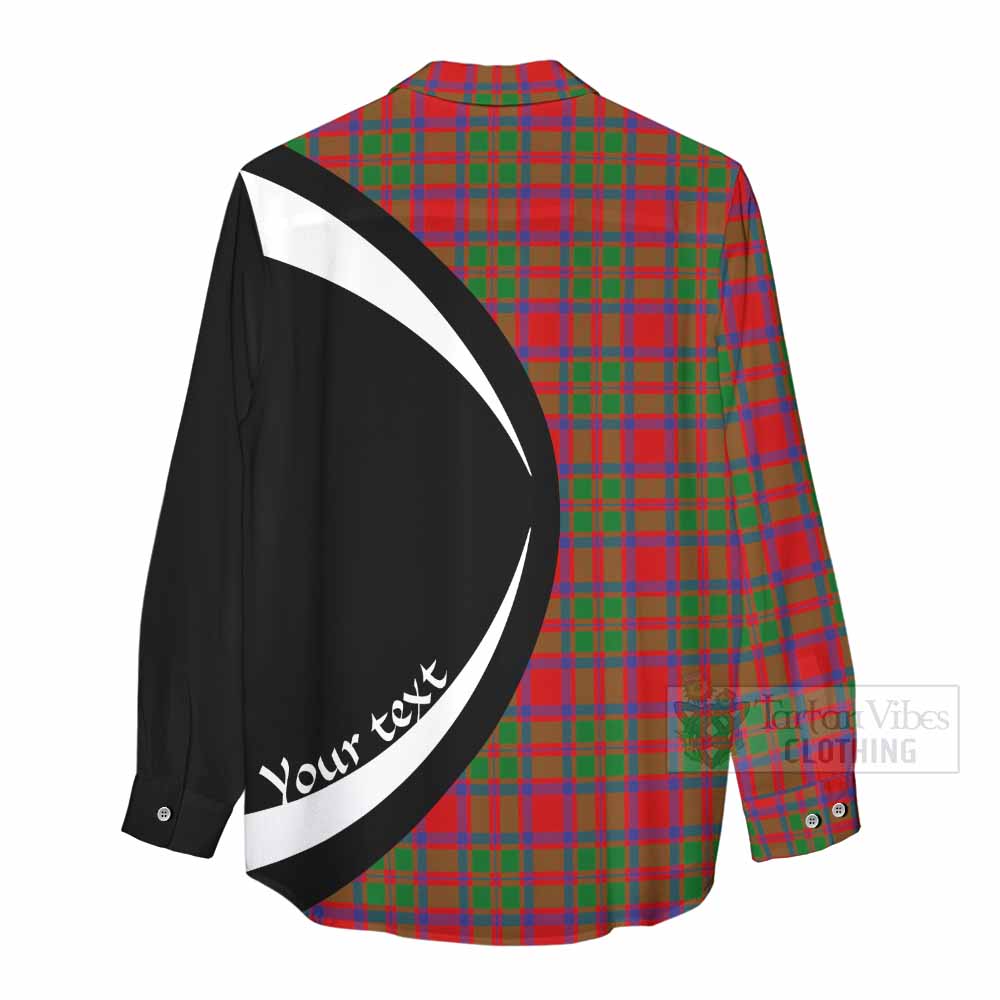 Tartan Vibes Clothing MacIntosh (McIntosh) Tartan Women's Casual Shirt with Family Crest Circle Style