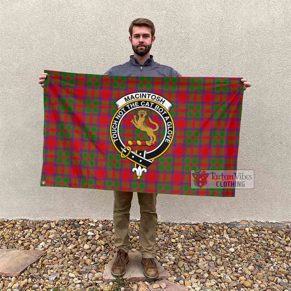 MacIntosh (McIntosh) Tartan House Flag with Family Crest - Tartan Vibes Clothing