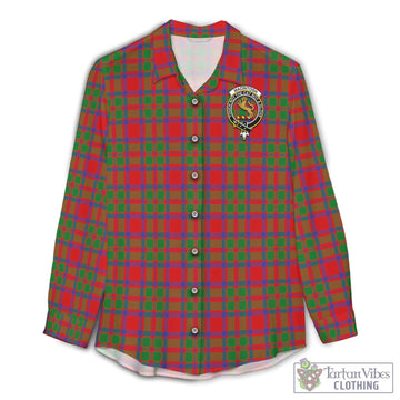 MacIntosh (McIntosh) Tartan Women's Casual Shirt with Family Crest