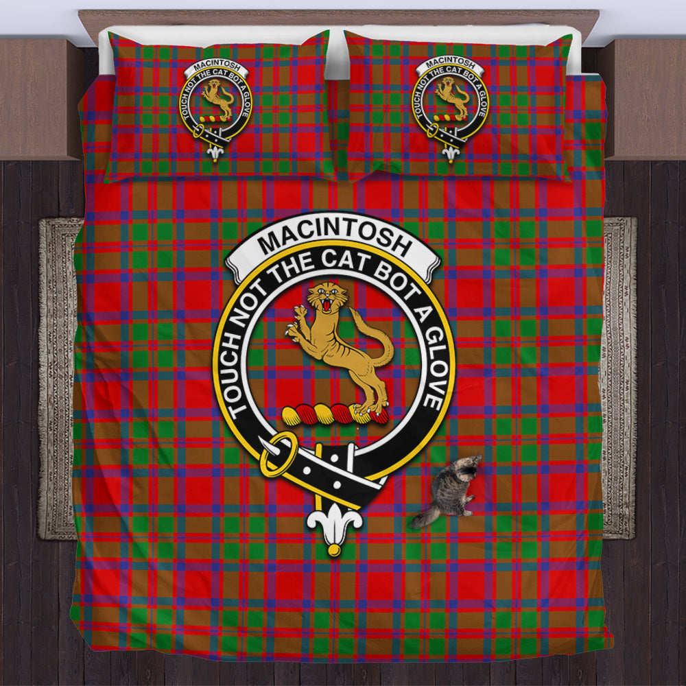 MacIntosh (McIntosh) Tartan Bedding Set with Family Crest UK Bedding Set - Tartan Vibes Clothing