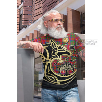 MacIntosh (McIntosh) Tartan Cotton T-shirt with Family Crest Celtic Wolf Style Men's Shirt - Tartan Vibes Clothing
