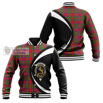 MacIntosh (McIntosh) Tartan Baseball Jacket with Family Crest Circle Style