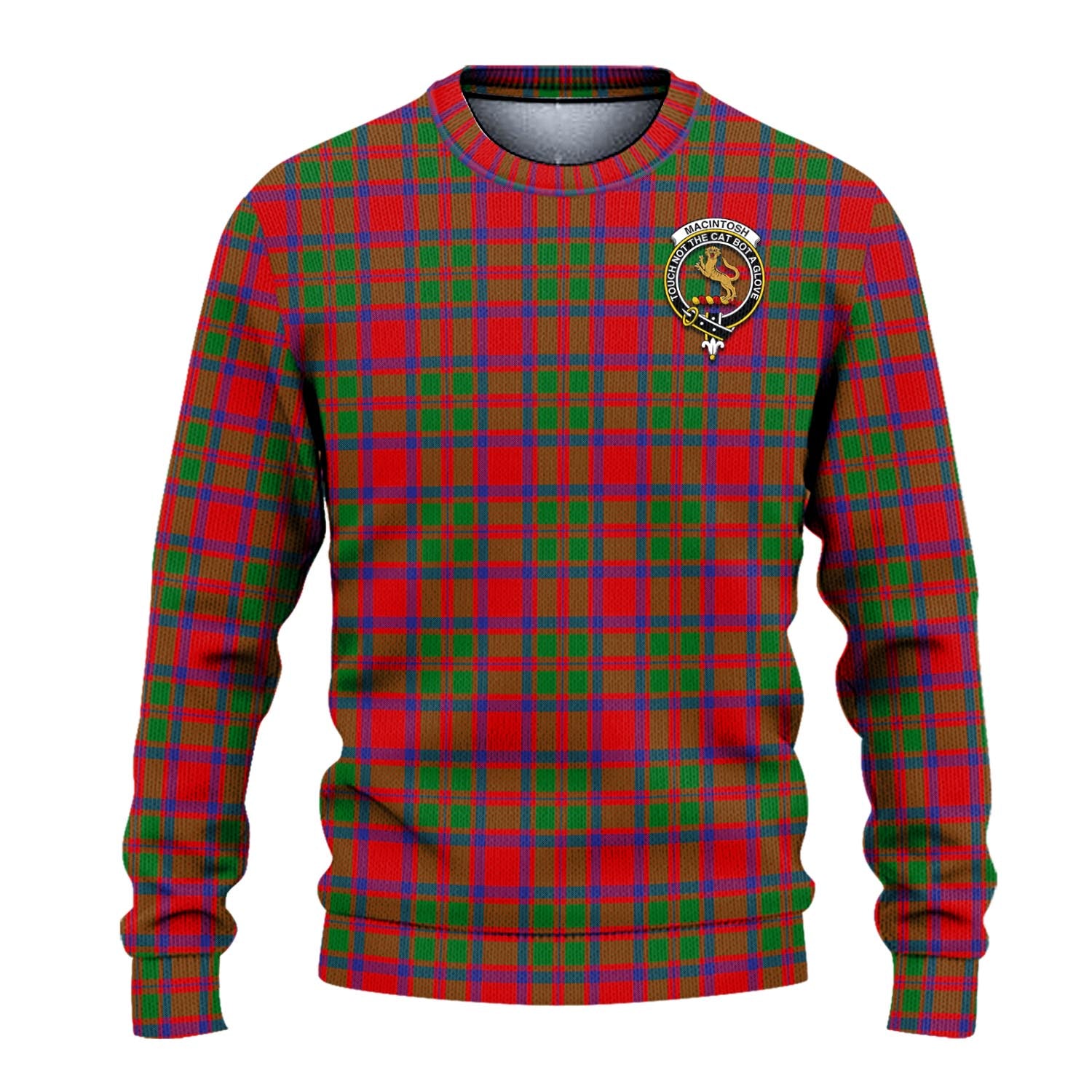 MacIntosh (McIntosh) Tartan Ugly Sweater with Family Crest - Tartan Vibes Clothing