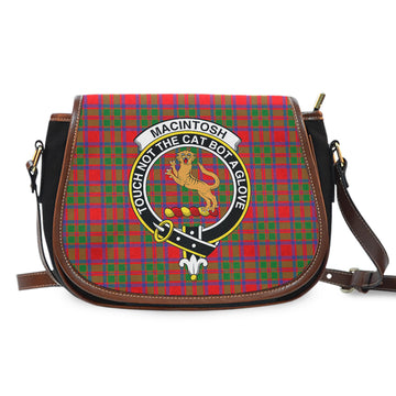 MacIntosh (McIntosh) Tartan Saddle Bag with Family Crest