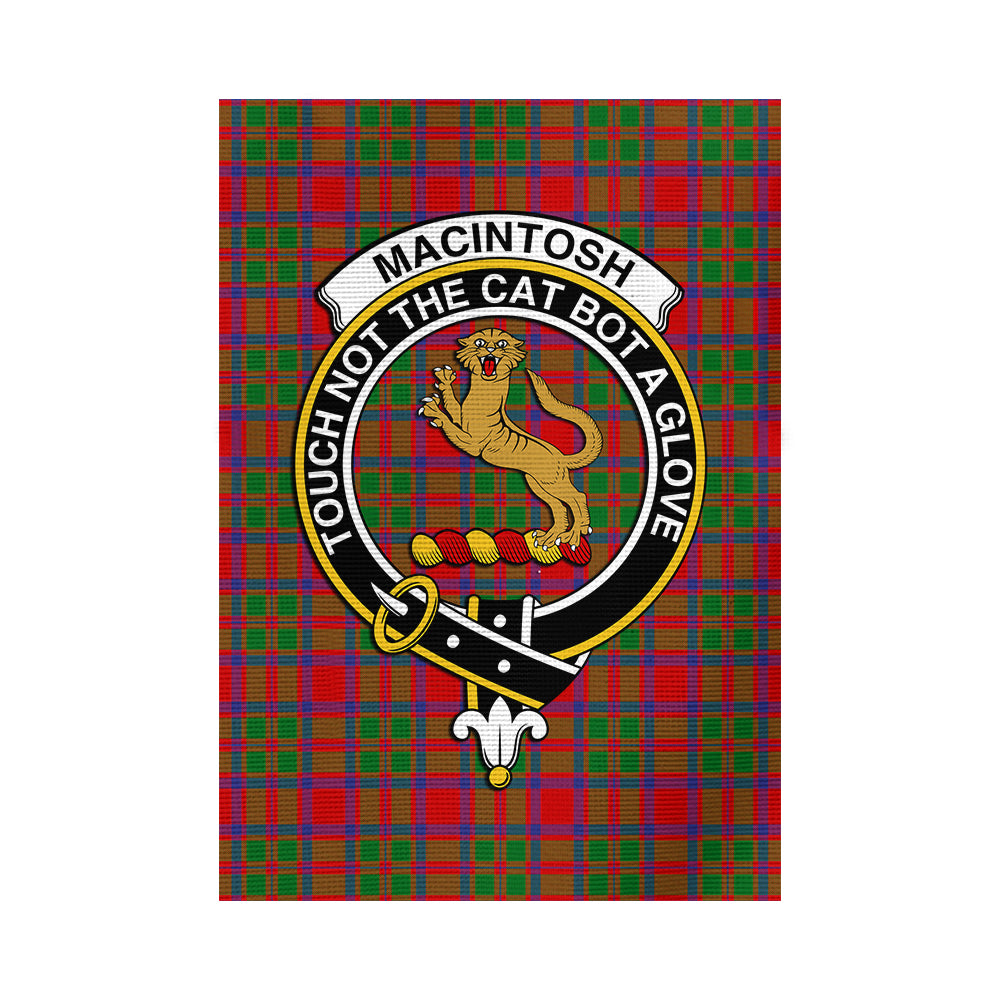 MacIntosh (McIntosh) Tartan Garden Flag with Family Crest - Tartan Vibes Clothing