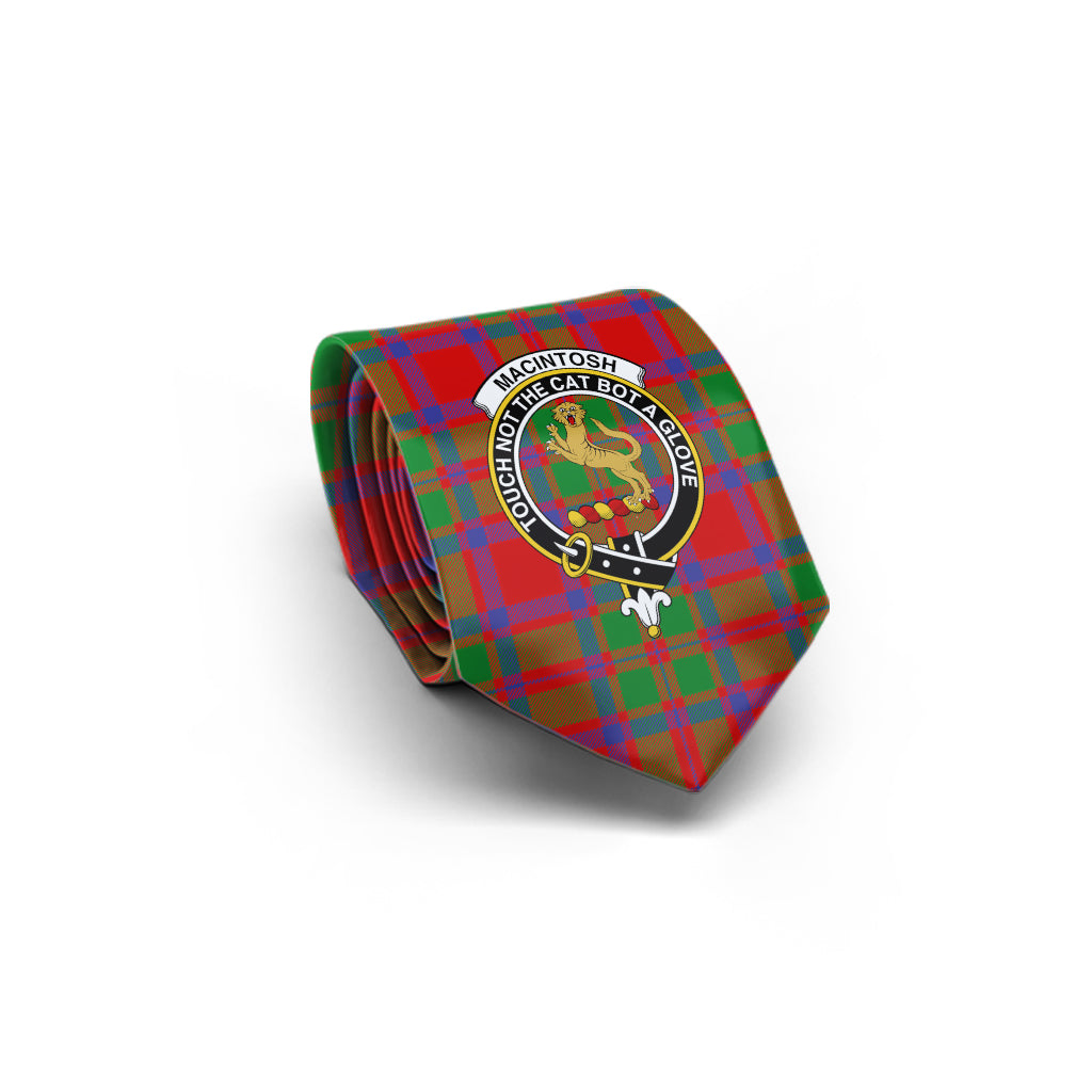 MacIntosh (McIntosh) Tartan Classic Necktie with Family Crest - Tartan Vibes Clothing
