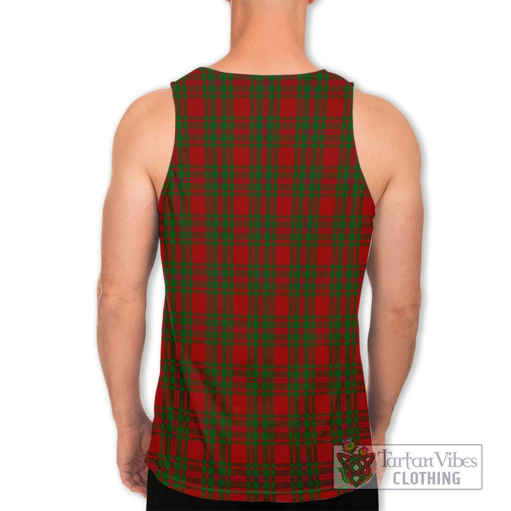 MacIntosh Red Tartan Men's Tank Top with Family Crest DNA In Me Style - Tartanvibesclothing Shop