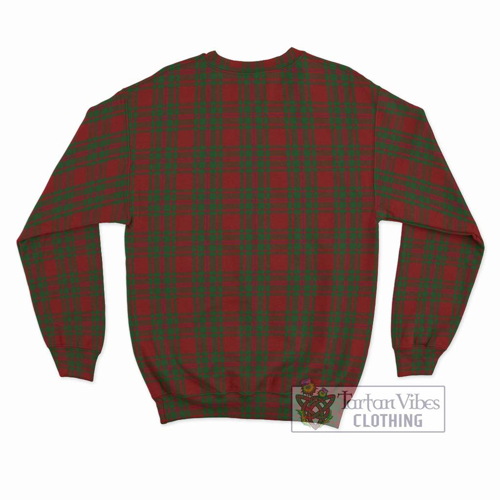 MacIntosh Red Tartan Sweatshirt with Family Crest DNA In Me Style - Tartanvibesclothing Shop