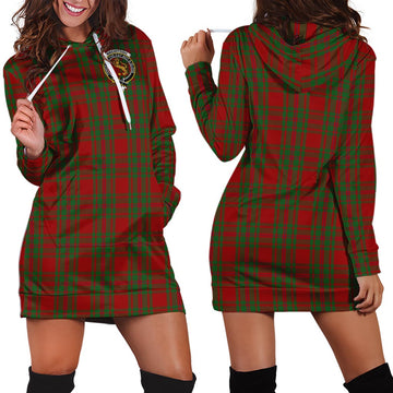 MacIntosh Red Tartan Hoodie Dress with Family Crest