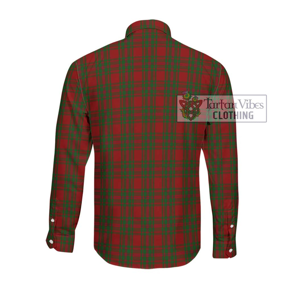 MacIntosh Red Tartan Long Sleeve Button Shirt with Family Crest DNA In Me Style - Tartanvibesclothing Shop