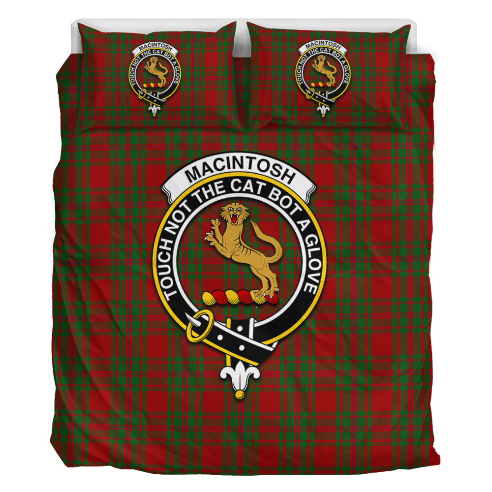 MacIntosh Red Tartan Bedding Set with Family Crest - Tartan Vibes Clothing