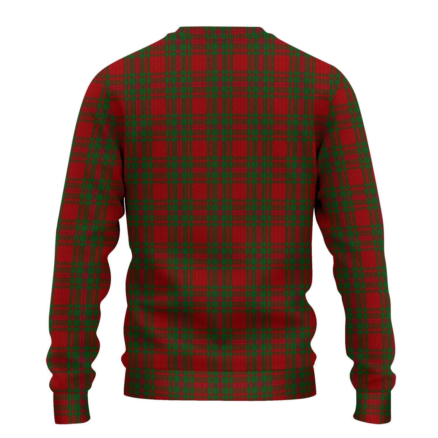 MacIntosh Red Tartan Knitted Sweater with Family Crest - Tartanvibesclothing