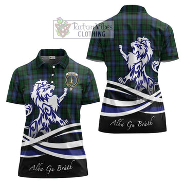 MacIntyre (McIntyre) Tartan Women's Polo Shirt with Alba Gu Brath Regal Lion Emblem Women - Tartan Vibes Clothing