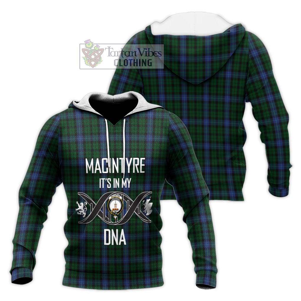 MacIntyre (McIntyre) Tartan Knitted Hoodie with Family Crest DNA In Me Style Unisex Knitted Pullover Hoodie - Tartanvibesclothing Shop