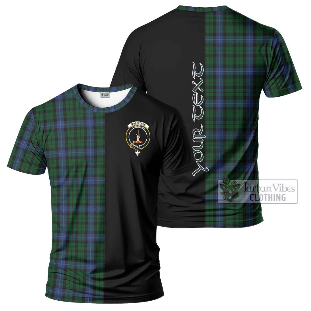 MacIntyre (McIntyre) Tartan T-Shirt with Family Crest and Half Of Me Style Kid's Shirt - Tartanvibesclothing Shop