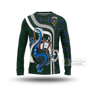 MacIntyre (McIntyre) Tartan Long Sleeve T-Shirt with Epic Bagpipe Style