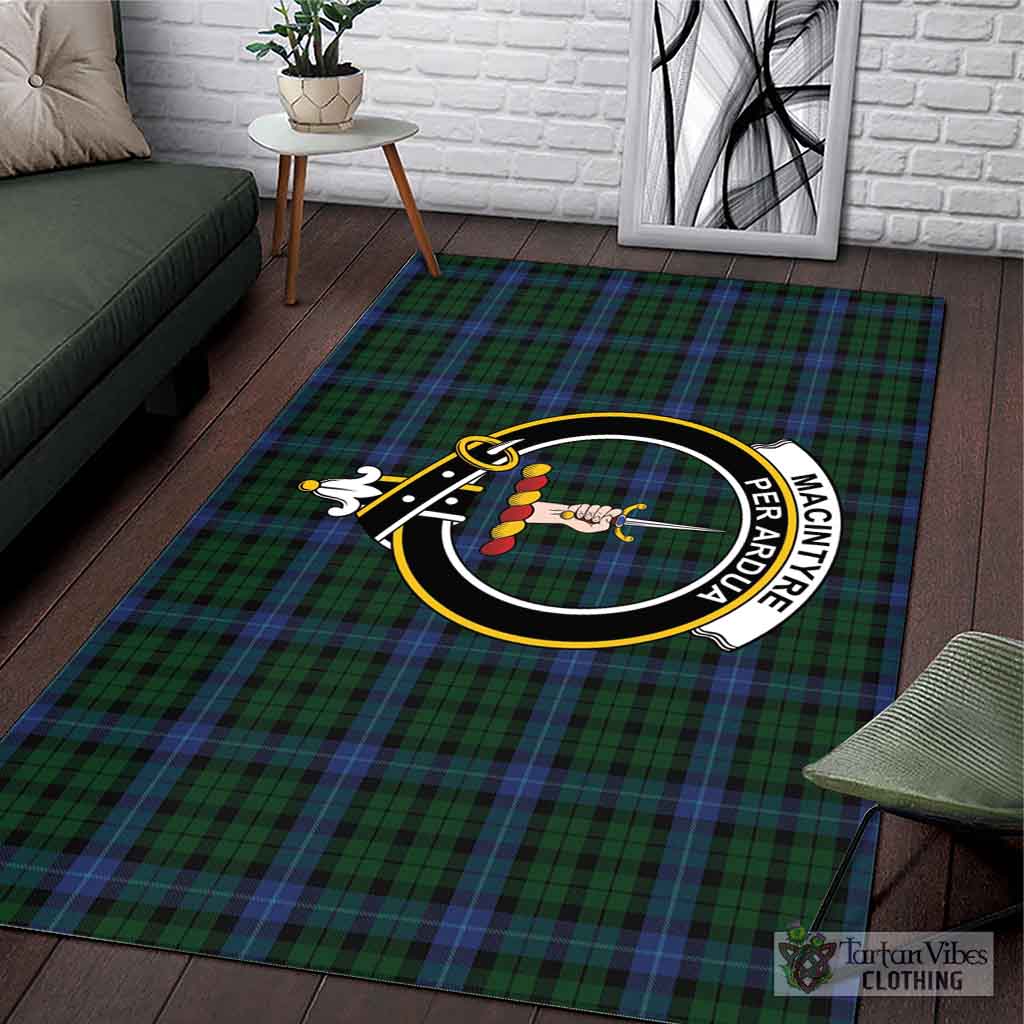 Tartan Vibes Clothing MacIntyre Tartan Area Rug with Family Crest