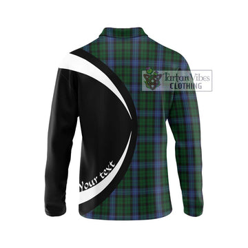 MacIntyre (McIntyre) Tartan Long Sleeve Polo Shirt with Family Crest Circle Style