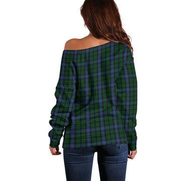 MacIntyre (McIntyre) Tartan Off Shoulder Women Sweater with Family Crest