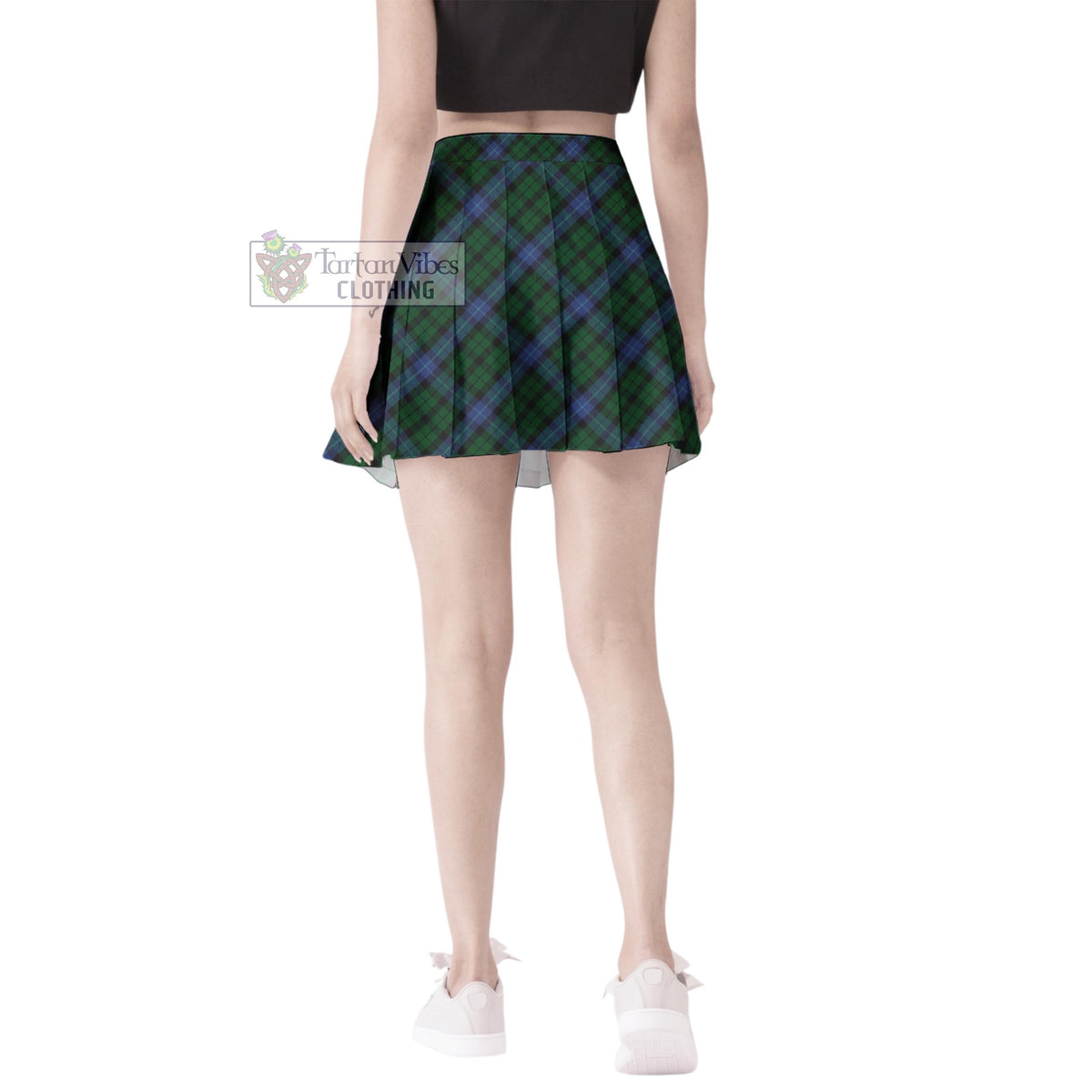 MacIntyre (McIntyre) Tartan Women's Plated Mini Skirt Cross Style - Tartan Vibes Clothing