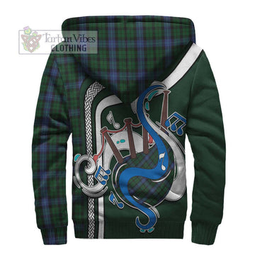 MacIntyre (McIntyre) Tartan Sherpa Hoodie with Epic Bagpipe Style