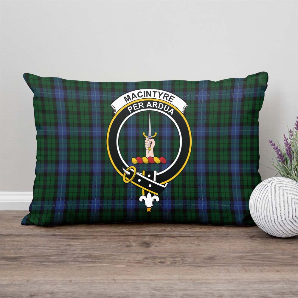 MacIntyre Tartan Pillow Cover with Family Crest Rectangle Pillow Cover - Tartanvibesclothing