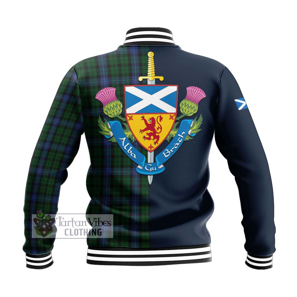 Tartan Vibes Clothing MacIntyre Tartan Baseball Jacket with Scottish Lion Royal Arm Half Style