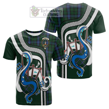 MacIntyre (McIntyre) Tartan Cotton T-shirt with Epic Bagpipe Style