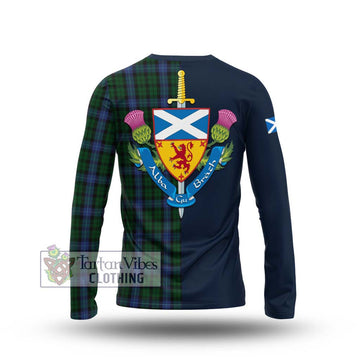 MacIntyre (McIntyre) Tartan Long Sleeve T-Shirt Alba with Scottish Lion Royal Arm Half Style