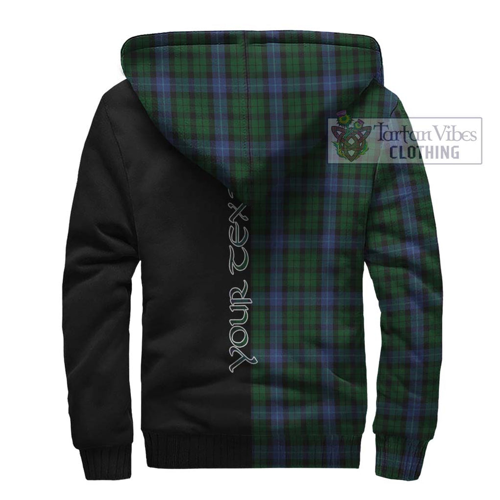 MacIntyre (McIntyre) Tartan Sherpa Hoodie with Family Crest and Half Of Me Style - Tartanvibesclothing Shop