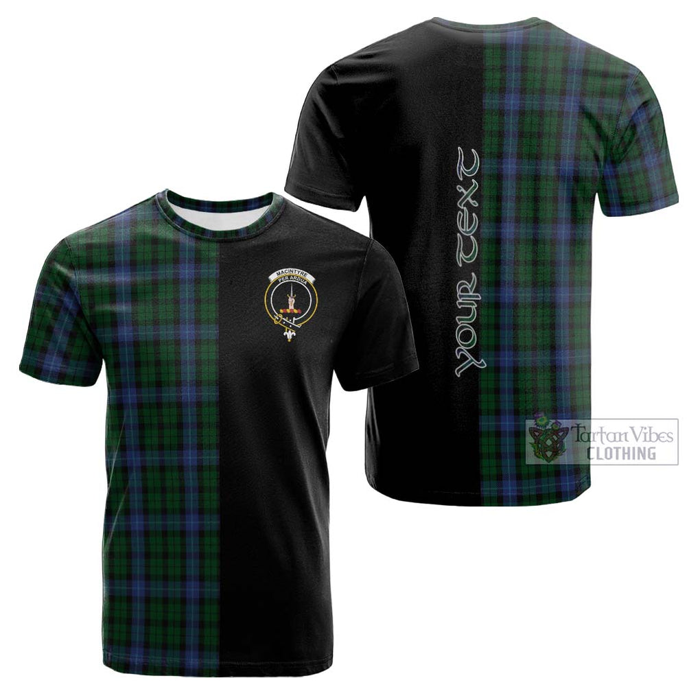 Tartan Vibes Clothing MacIntyre Tartan Cotton T-shirt with Family Crest and Half Of Me Style