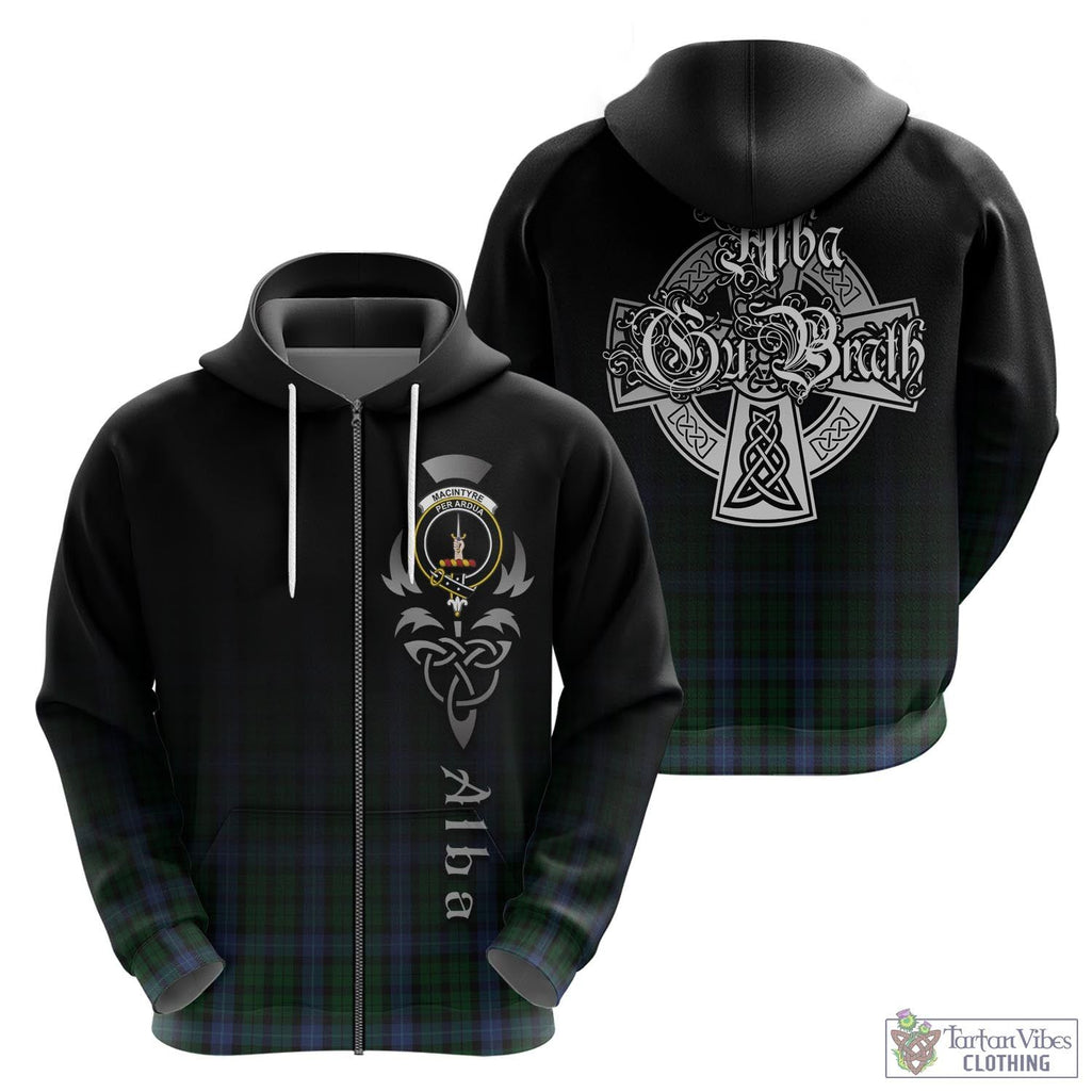 Tartan Vibes Clothing MacIntyre Tartan Hoodie Featuring Alba Gu Brath Family Crest Celtic Inspired