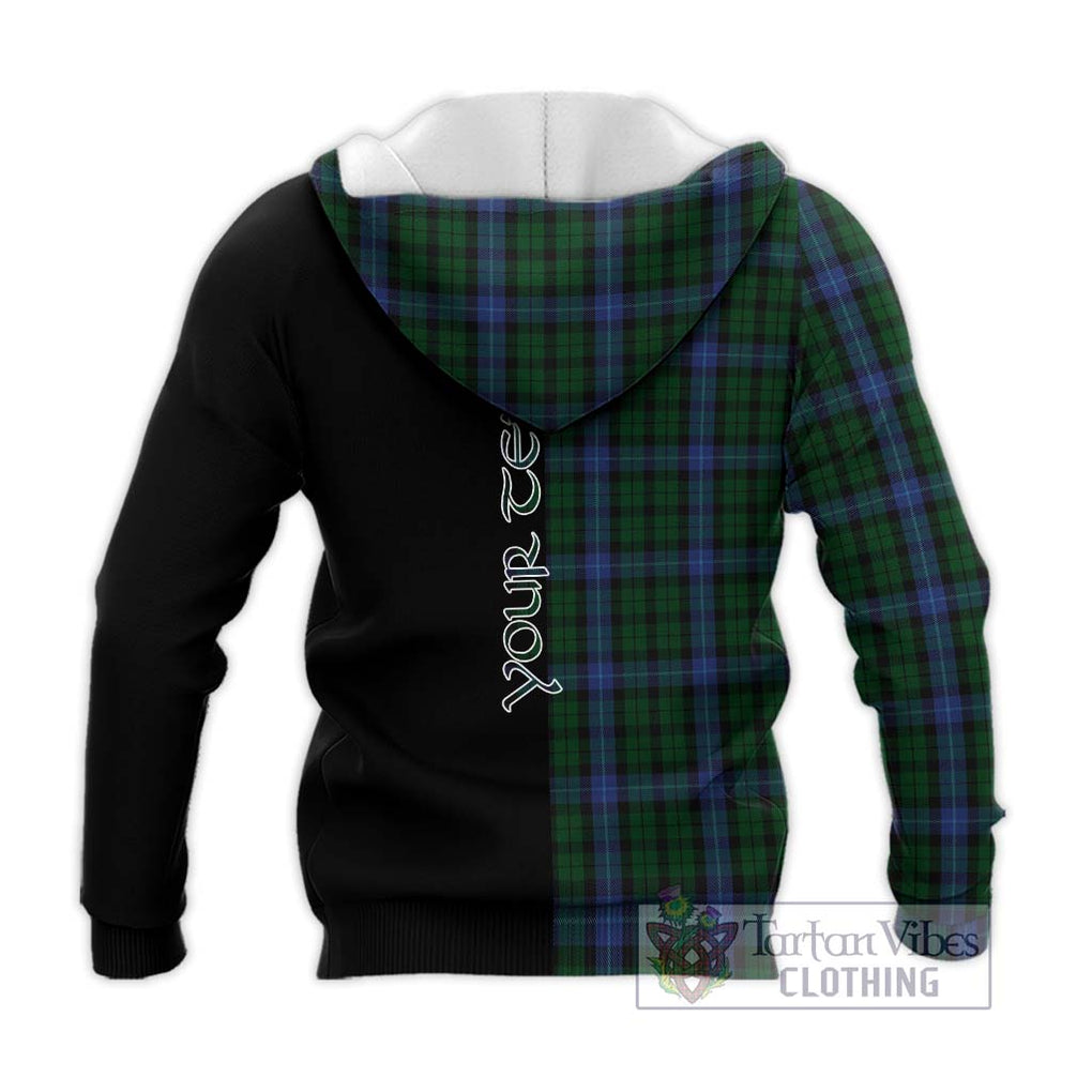 MacIntyre (McIntyre) Tartan Knitted Hoodie with Family Crest and Half Of Me Style - Tartanvibesclothing Shop