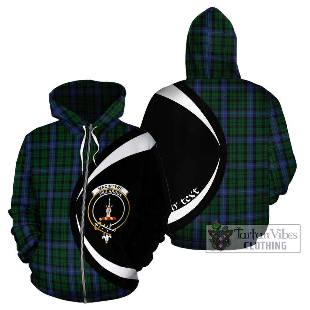 Tartan Vibes Clothing MacIntyre Tartan Hoodie with Family Crest Circle Style