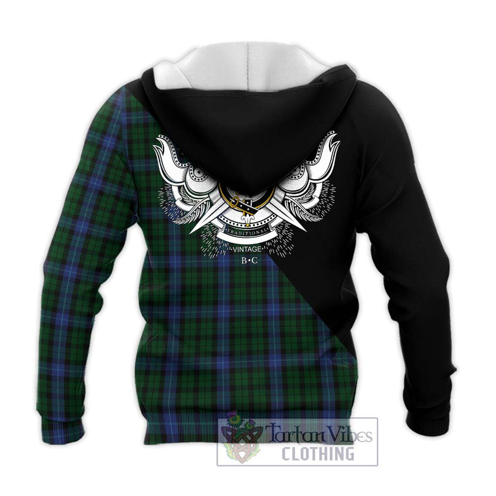 MacIntyre (McIntyre) Tartan Knitted Hoodie with Family Crest and Military Logo Style - Tartanvibesclothing Shop